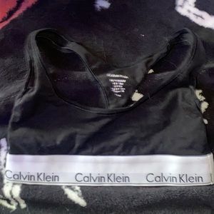 calvin klein black sports bra